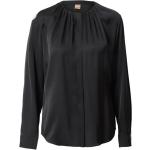 Reduzierte Schwarze Langärmelige HUGO BOSS BOSS Tunika-Blusen aus Seide für Damen Größe S Große Größen 