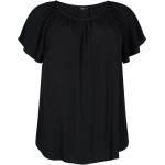 Schwarze Zizzi Nachhaltige Tunika-Blusen für Damen Große Größen 