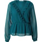Reduzierte Dunkelgrüne Unifarbene Langärmelige About You Tunika-Blusen für Damen Größe M Große Größen 