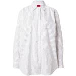 Reduzierte Weiße Oversize Langärmelige HUGO BOSS HUGO Red Tunika-Blusen für Damen Größe L Große Größen 