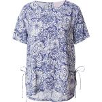 Reduzierte Marineblaue Blumenmuster Lieblingsstück Nachhaltige Tunika-Blusen für Damen Größe L Große Größen 