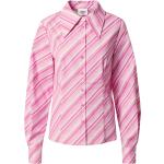 Reduzierte Pinke Gestreifte Langärmelige Tunika-Blusen für Damen Größe S Große Größen 