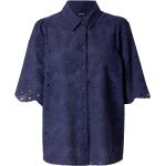 Mitternachtsblaue Bestickte Kurzärmelige Vero Moda Tunika-Blusen für Damen Größe S 