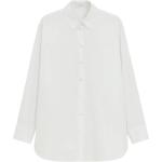 Reduzierte Weiße Oversize Langärmelige Mango Tunika-Blusen für Damen Größe L 