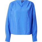 Reduzierte Royalblaue Unifarbene Langärmelige Vero Moda Tunika-Blusen aus Polyamid für Damen Größe M Große Größen 