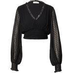 Reduzierte Schwarze Langärmelige Tunika-Blusen für Damen Übergrößen Große Größen 