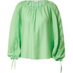 Reduzierte Hellgrüne Langärmelige PULZ Tunika-Blusen aus Polyamid für Damen Größe XS 