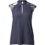 Marineblaue Ärmellose Vero Moda Stehkragen Festliche Blusen aus Spitze für Damen Größe XS für den für den Sommer 