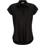 Reduzierte Schwarze Unifarbene Casual Kurzärmelige Alba Moda Hemdblusen aus Kunstfaser für Damen Größe XS 