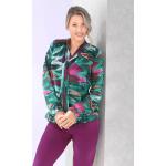 Fuchsiafarbene Langärmelige bader Tunika-Blusen aus Jersey für Damen Größe M 