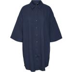 Reduzierte Marineblaue Vero Moda Tunika-Blusen aus Musselin für Damen Größe S 