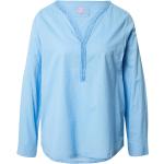Reduzierte Himmelblaue Langärmelige Lieblingsstück Nachhaltige Tunika-Blusen für Damen Größe S Große Größen 