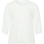 Weiße Casual Kurzärmelige Anna Aura Kurzarmblusen mit Volants aus Polyester maschinenwaschbar für Damen 
