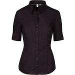 Reduzierte Schwarze Halblangärmelige Seidensticker schwarze Rose Nachhaltige Tunika-Blusen für Damen Größe 4 XL Große Größen 