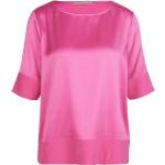 Pinke Unifarbene Kurzärmelige The Mercer Festliche Blusen aus Seide Handwäsche für Damen Größe M für den für den Sommer 