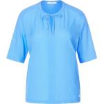 Reduzierte Blaue Unifarbene Halblangärmelige Brax Feel Good Blusenshirts & Schlusen aus Viskose maschinenwaschbar für Damen Größe S für den für den Frühling 