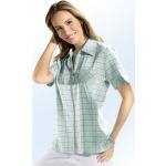 Mintgrüne bader Tunika-Blusen mit Schulterpolstern mit Reißverschluss für Damen Größe M Große Größen 