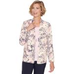 Rosa Blusenjacken aus Polyester für Damen Größe XXL 