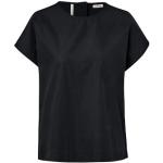 Reduzierte Schwarze Kurzärmelige TCHIBO Bio Nachhaltige Blusenshirts & Schlusen aus Jersey für Damen Größe L 