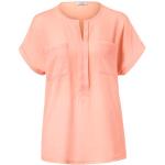 Reduzierte Aprikose TCHIBO Rundhals-Ausschnitt Shirts mit Tasche aus Viskose für Damen Größe XL 