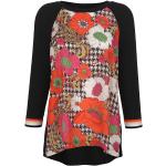 Reduzierte Schwarze Blumenmuster Langärmelige Amy Vermont Blusenshirts & Schlusen aus Kunstfaser für Damen Größe XL 