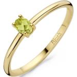 Elegante Peridot Ringe poliert aus Gelbgold 14 Karat für Damen Größe 56 