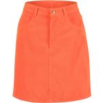 Orange Unifarbene Blutsgeschwister Mini Nachhaltige Kunstlederröcke mit Reißverschluss aus Samt für Damen Größe XXL 