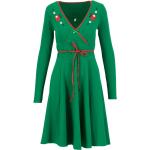 Grüne Blutsgeschwister Bio V-Ausschnitt Herbstkleider für Damen Größe XL für den für den Herbst 