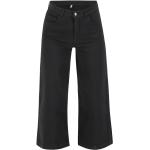 Schwarze Unifarbene Blutsgeschwister 5-Pocket Hosen mit Reißverschluss für Damen Größe M 
