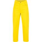 Reduzierte Gelbe Unifarbene Blutsgeschwister Stoffhosen mit Reißverschluss aus Twill für Damen Größe XL 