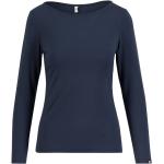 Blaue Sportliche Langärmelige Blutsgeschwister U-Boot-Ausschnitt Basic-Shirts aus Jersey für Damen Größe S 