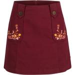 Reduzierte Rote Bestickte Blutsgeschwister Mini Nachhaltige High Waist Röcke & Taillenröcke mit Reißverschluss für Damen Größe XS 