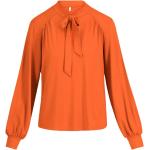 Reduzierte Orange Langärmelige Blutsgeschwister Stehkragen Festliche Blusen für Damen Größe XS 