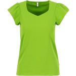 Reduzierte Grüne Kurzärmelige Blutsgeschwister V-Ausschnitt T-Shirts für Damen Größe L für den für den Sommer 