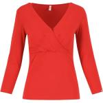 Rote Blutsgeschwister Nachhaltige V-Ausschnitt V-Shirts aus Jersey für Damen Größe XS 
