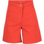 Reduzierte Rote Unifarbene Blutsgeschwister High Waist Shorts mit Reißverschluss aus Samt für Damen Größe XS 