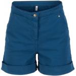 Blaue Unifarbene Blutsgeschwister Bio High Waist Shorts mit Reißverschluss aus Samt für Damen Größe XL 