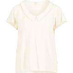 Weiße Kurzärmelige Blutsgeschwister Nachhaltige V-Ausschnitt Tunika-Blusen für Damen Größe XL für den für den Sommer 