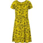 Gelbe Kurzärmelige Blutsgeschwister Bio Sommerkleider mit Cutwork aus Baumwolle für Damen Größe XL für den für den Sommer 