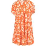 Orange Kurzärmelige Blutsgeschwister Mini Nachhaltige Sommerkleider für Damen Größe XXL für den für den Sommer 