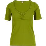 Reduzierte Grüne Kurzärmelige Blutsgeschwister T-Shirts für Damen Größe S 