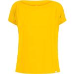 Gelbe Kurzärmelige Blutsgeschwister U-Boot-Ausschnitt T-Shirts für Damen Größe XS 