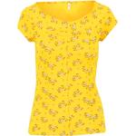 Gelbe Kurzärmelige Blutsgeschwister Bio T-Shirts für Damen Größe XS für den für den Sommer 