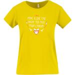 Gelbe Kurzärmelige Blutsgeschwister Bio T-Shirts für Damen Größe XXL 