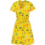 Gelbe Kurzärmelige Blutsgeschwister Bio Mini Sommerkleider für Damen Größe XL für den für den Sommer 
