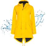 Reduzierte Gelbe Sportliche Wasserdichte Winddichte Atmungsaktive BMS Mini Kapuzenmäntel mit Reißverschluss für Damen Größe XL 