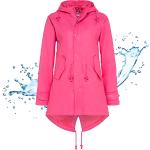 Reduzierte Pinke Sportliche Wasserdichte Winddichte Atmungsaktive BMS Mini Kapuzenmäntel mit Reißverschluss für Damen Größe L 