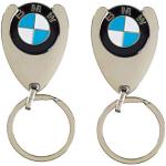 Silberne BMW BMW Merchandise X5 Schlüsselanhänger mit Einkaufschip 