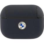 Marineblaue BMW BMW Merchandise AirPod Hüllen aus Glattleder 