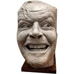 BNKK Jack Nicholson Skulptur Buchstützen Bibliothek Skulptur Harz Buchstütze Desktop Ornament Bücherregal für Ihr Arbeitszimmer, Wohnzimmer Ornament Dekoration, weiß (JJ04500851_whit1-6726-1800171201)